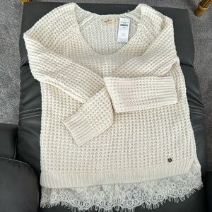 Cream knit sweater